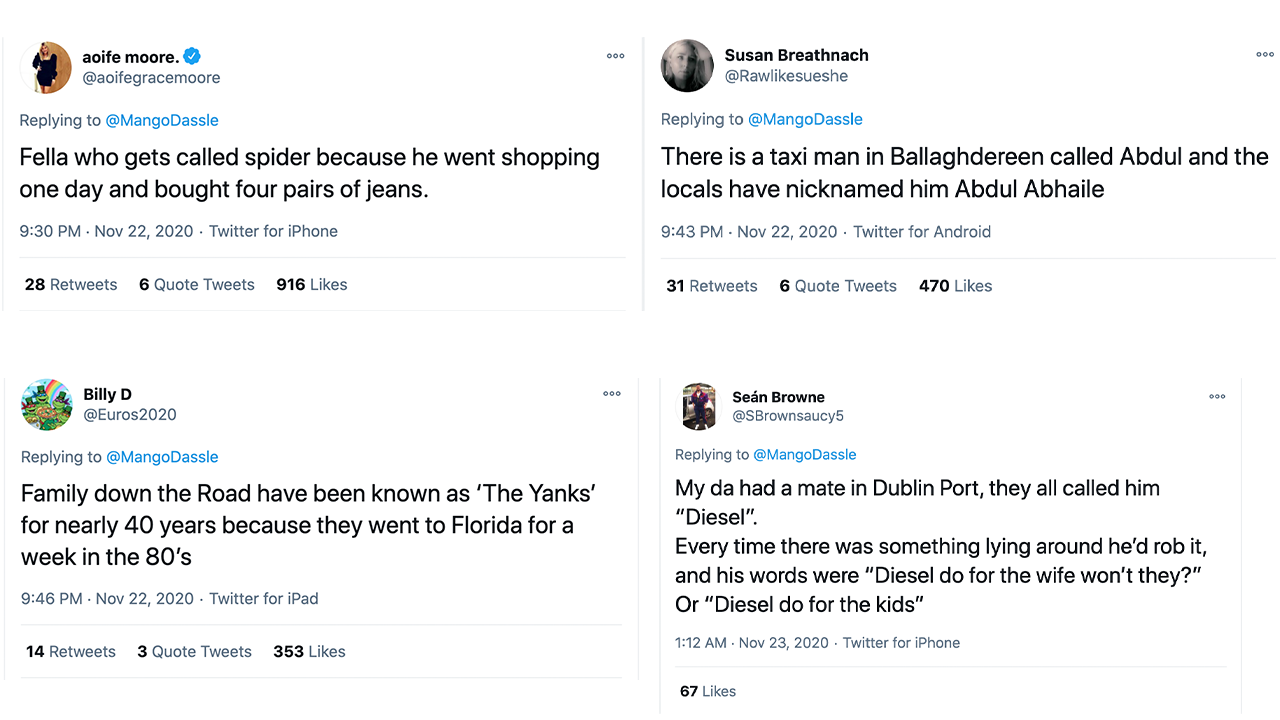 Irish Twitter is sharing the funniest nicknames they've ever heard -  District Magazine