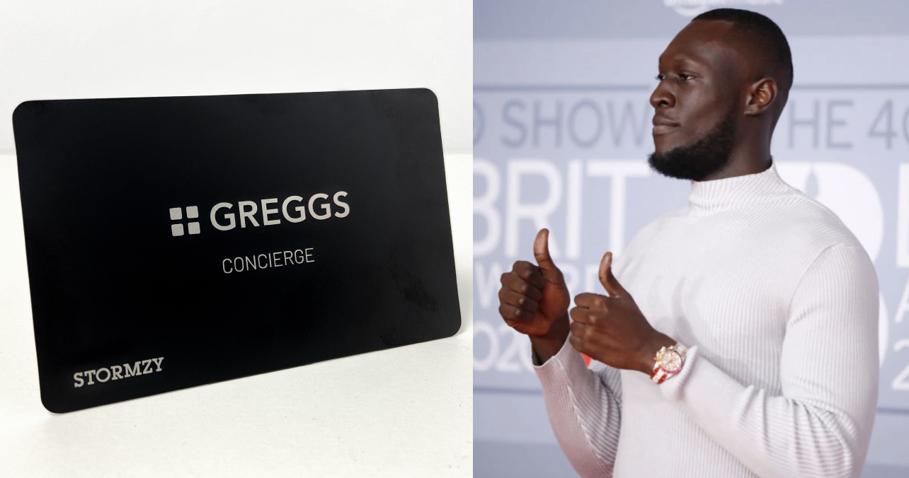 Stormzy Receives First Greggs Black Card Giving Him Free Pastries For ...